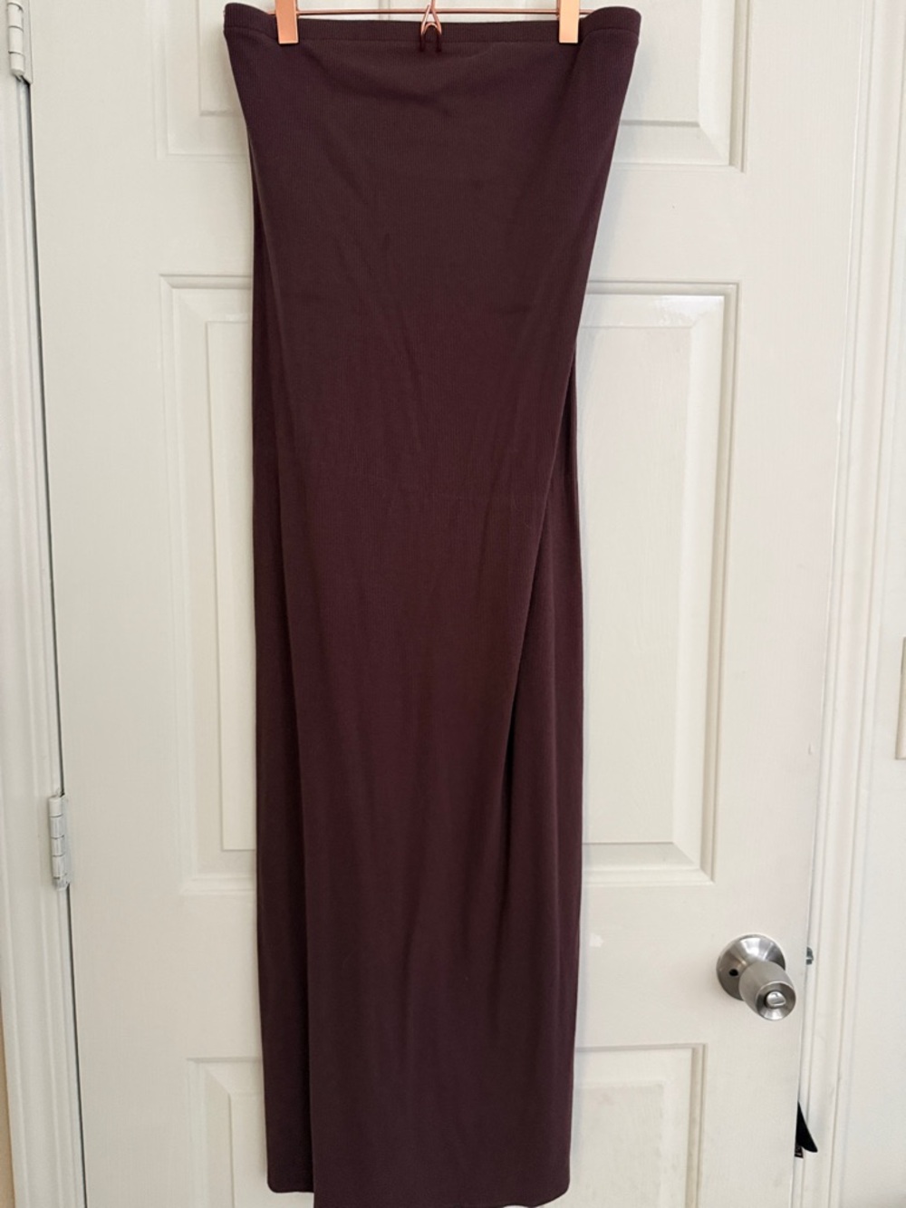 Strapless Maxi Dress in Brown